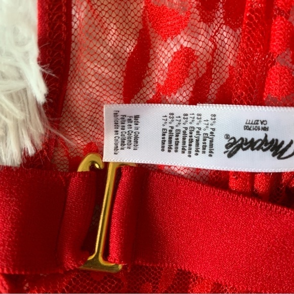 MAPALE RED LACE BODYSUIT - Picture 11 of 13